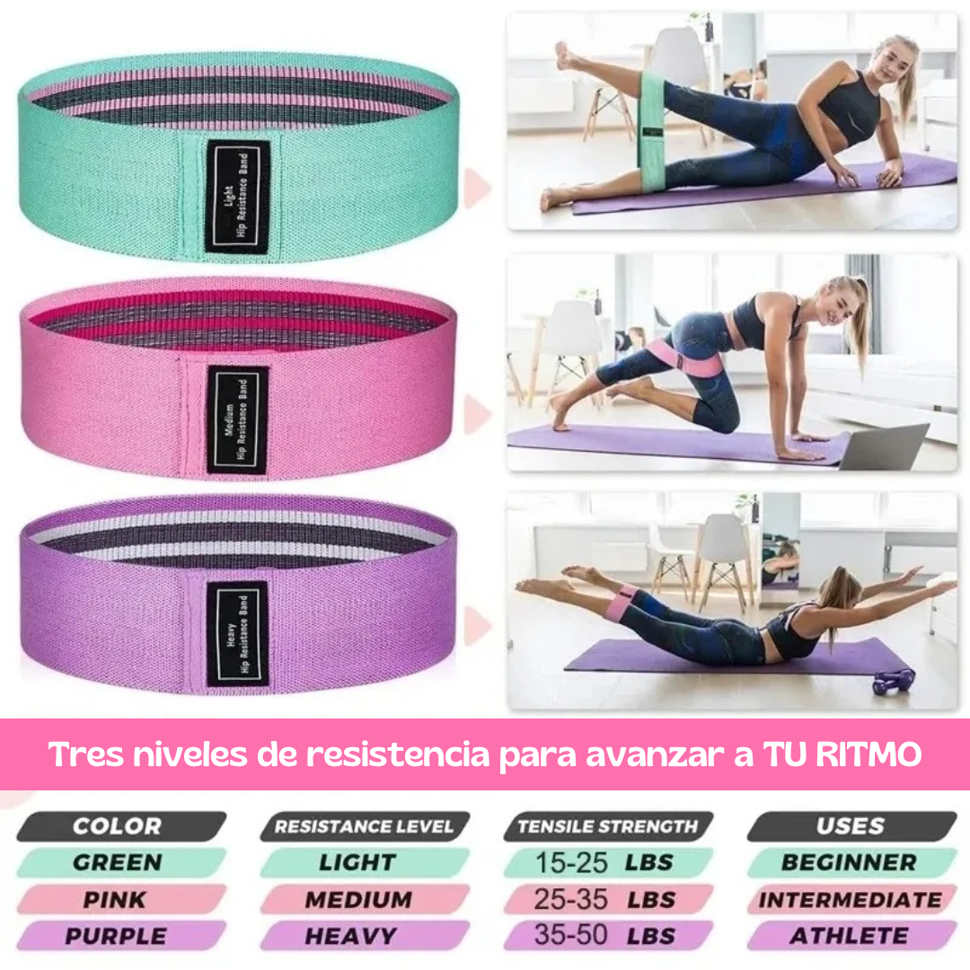 KIT 3 BANDAS ANTIDESLIZANTES – Logra un Cuerpo Firme sin Equipos Extras