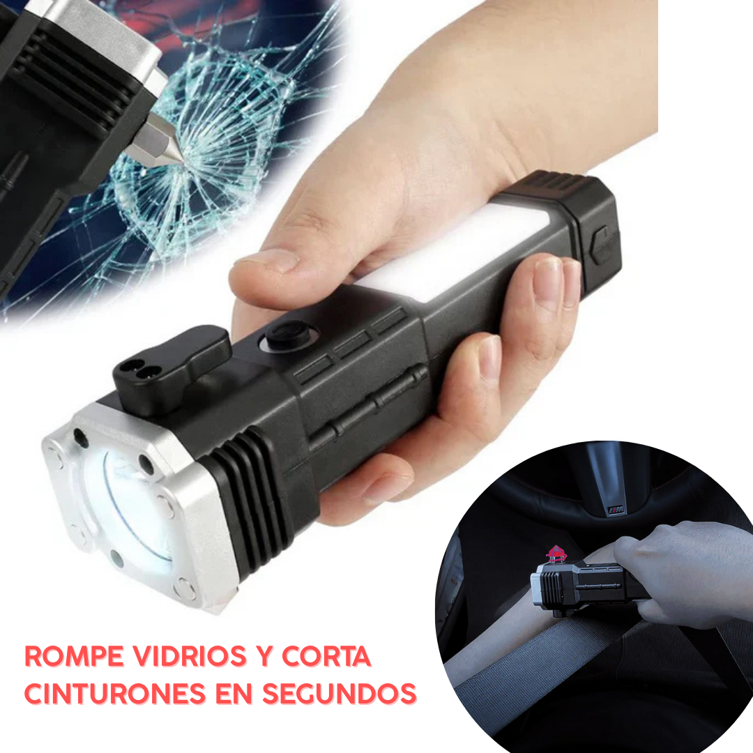 LINTERNA TÁCTICA 4 EN 1 – Rescate y Seguridad | Prepárate para cualquier imprevisto