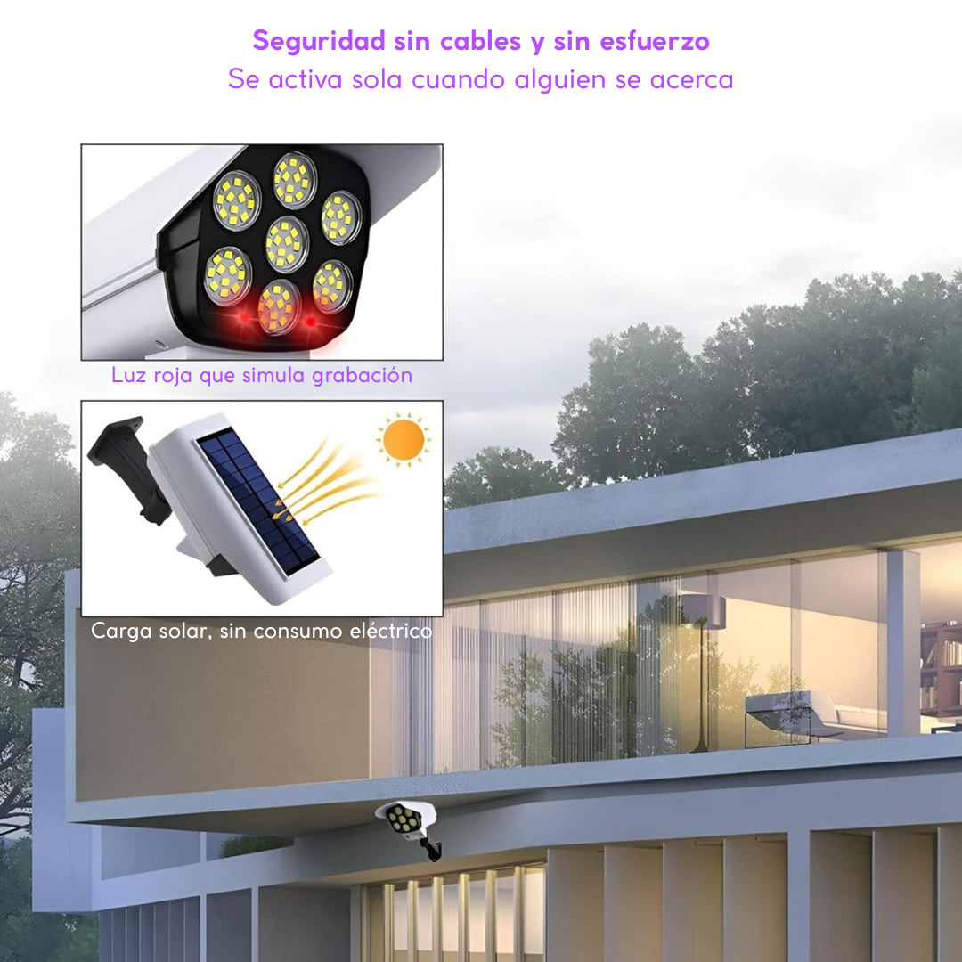 Lámpara Solar de Seguridad – Brilla y disuade | Protege tu casa desde el primer uso