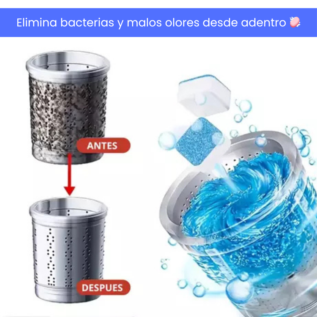 Pastillas LavaPro (12 unidades) – Protege tu lavadora y la salud de tu familia en minutos