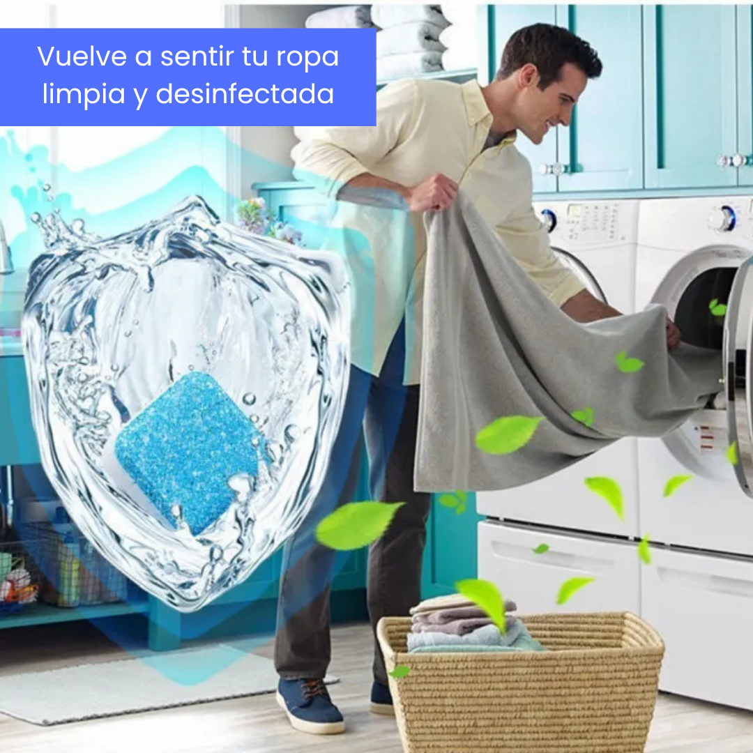 Pastillas LavaPro (12 unidades) – Protege tu lavadora y la salud de tu familia en minutos