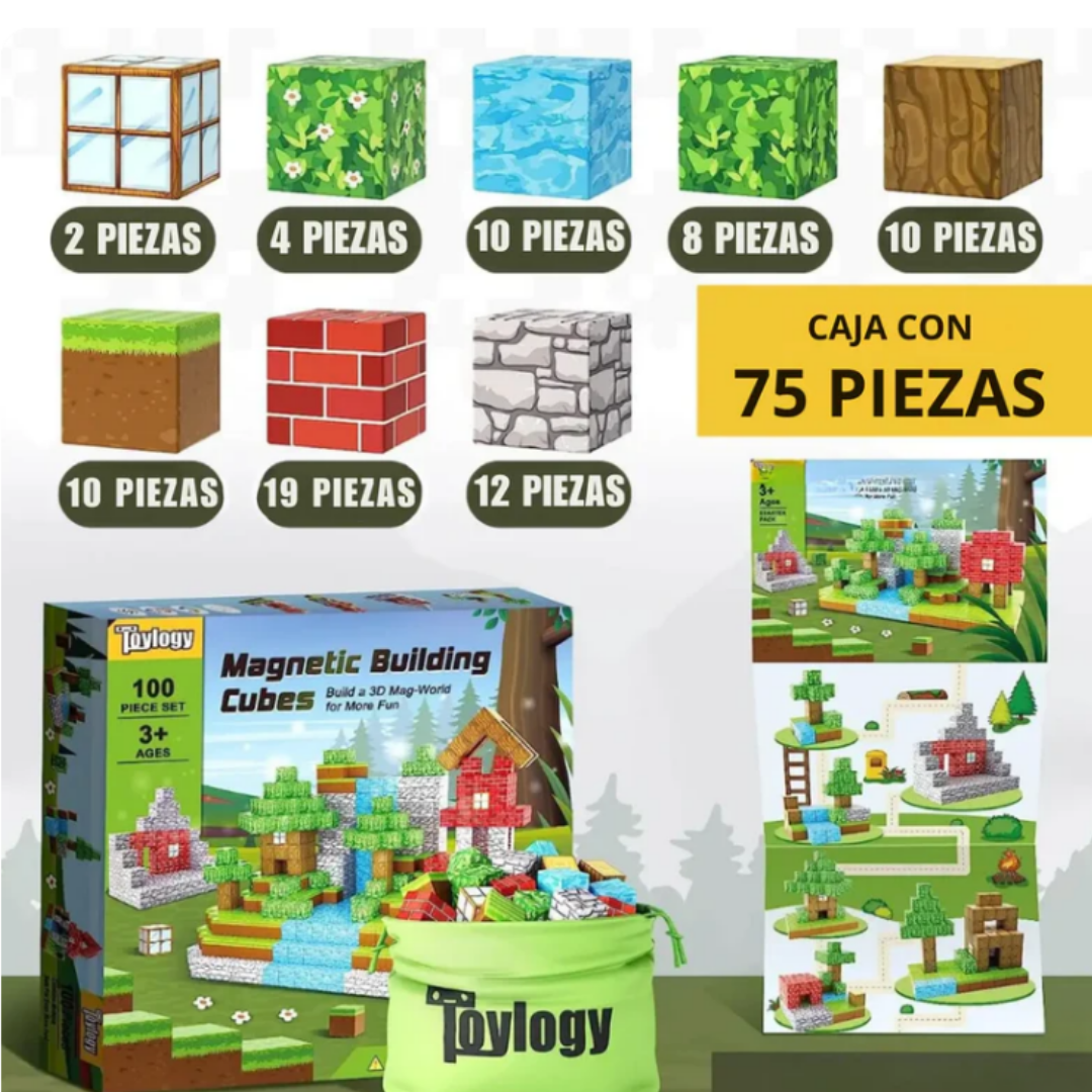 Crafties Bloques Magnéticos 75 pcs