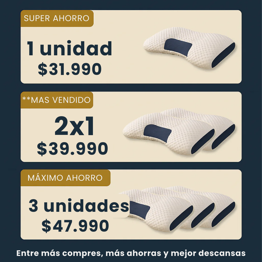 Almohada Wellness Cervical – Máximo Apoyo, Menos Tensión