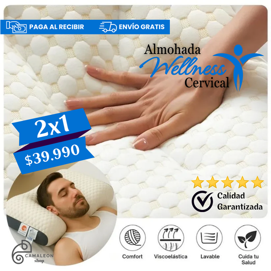 Almohada Wellness Cervical – Máximo Apoyo, Menos Tensión