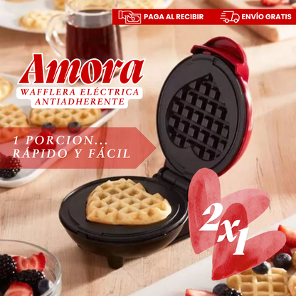 Amora - Mini Waflera Eléctrica Antiadherente