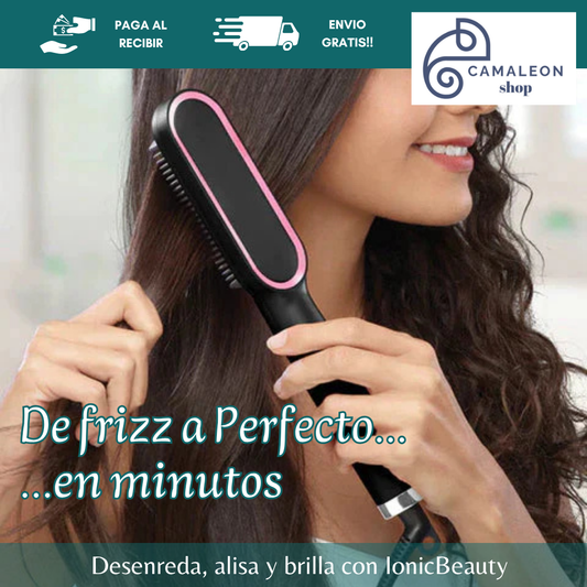 Cepillo Alisador IonicBeauty - Desenreda, Alisa y Elimina el Frizz