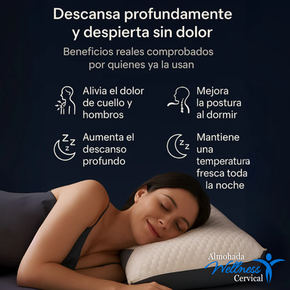 Almohada Wellness Cervical – Máximo Apoyo, Menos Tensión
