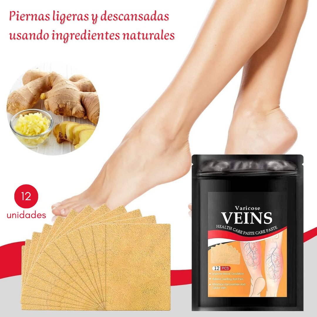 VarixRelief – Pack 12 Parches para Varices / Piernas Descansadas Desde la Primera Aplicación