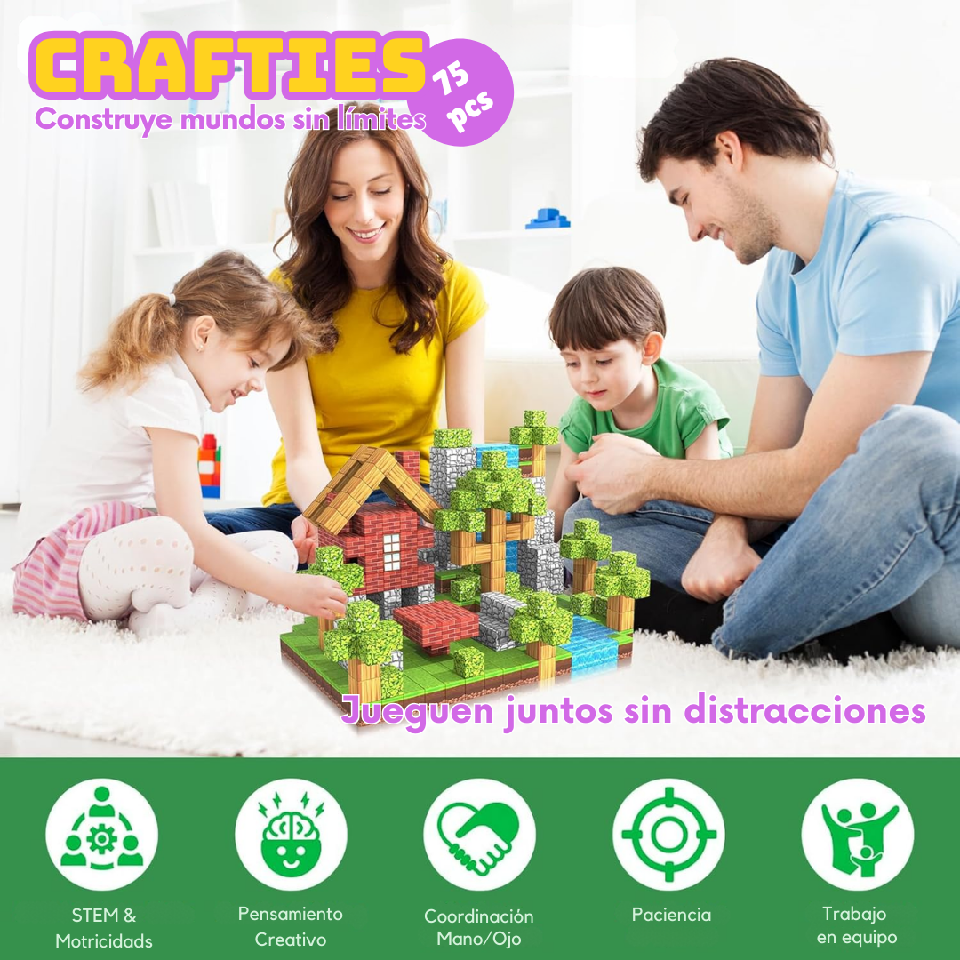 Crafties Bloques Magnéticos 75 pcs