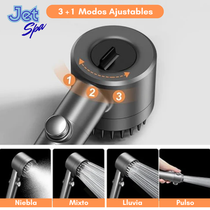Ducha JetSpa 4 en 1 - Ahorra Agua sin Perder Potencia