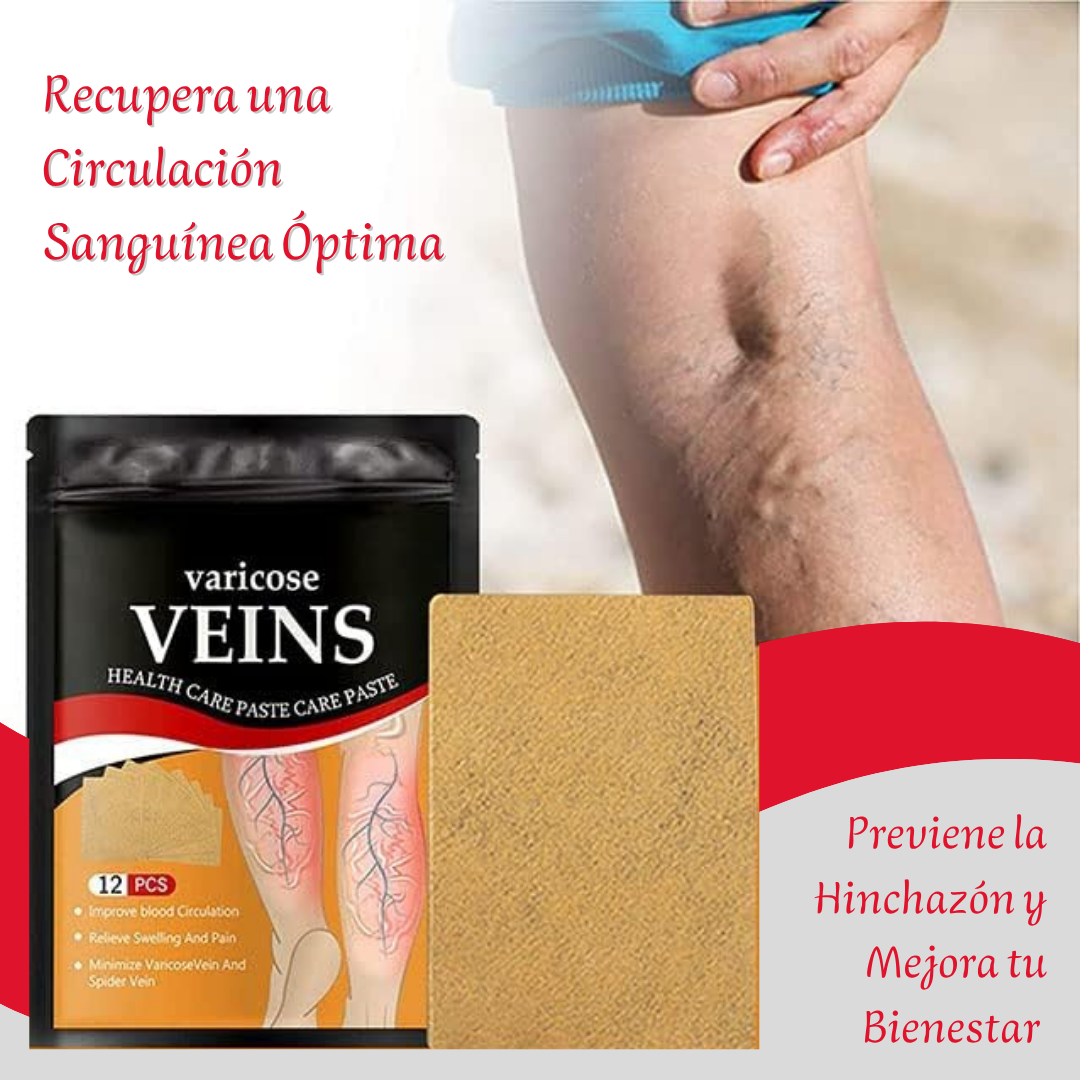 VarixRelief – Pack 12 Parches para Varices / Piernas Descansadas Desde la Primera Aplicación
