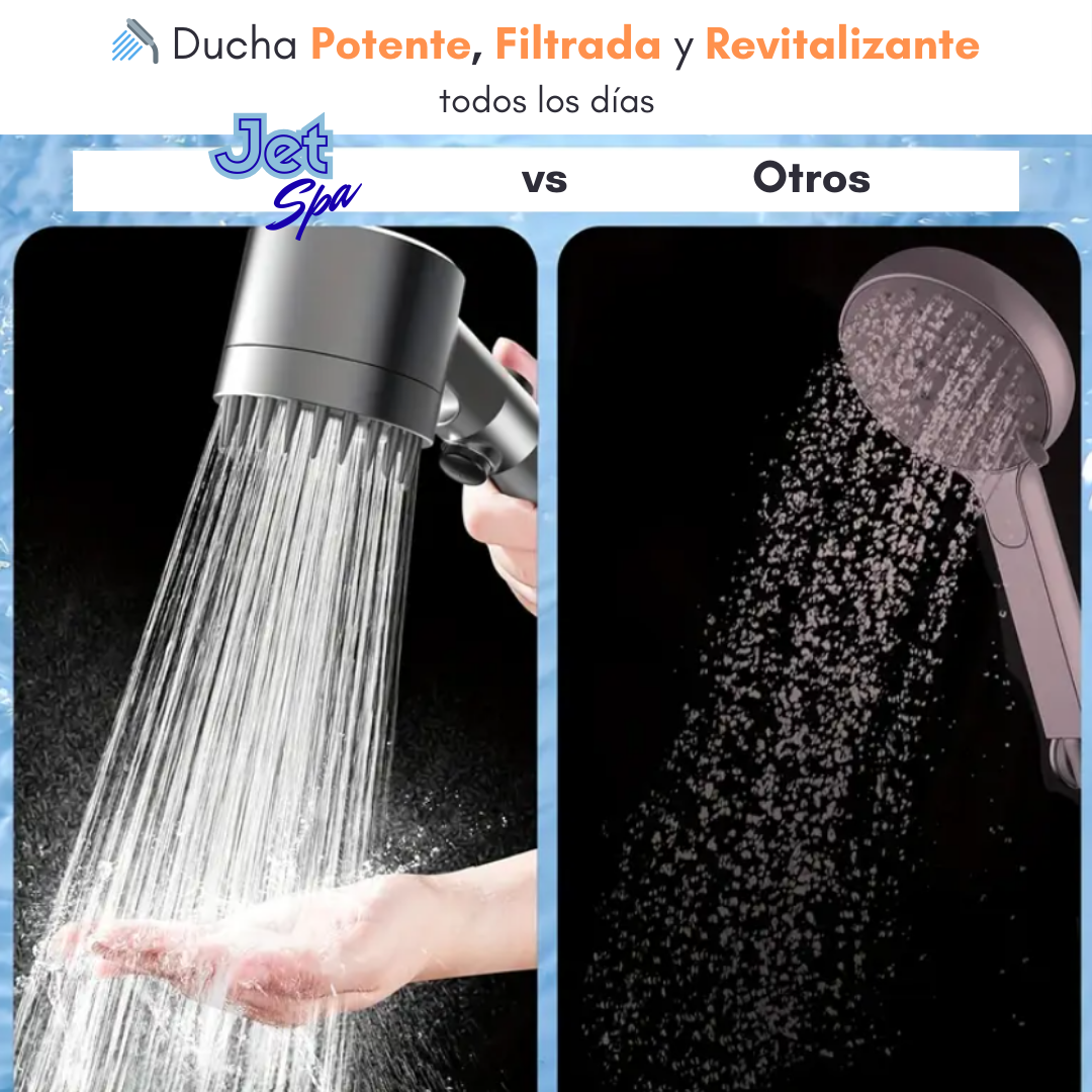 Ducha JetSpa 4 en 1 - Ahorra Agua sin Perder Potencia