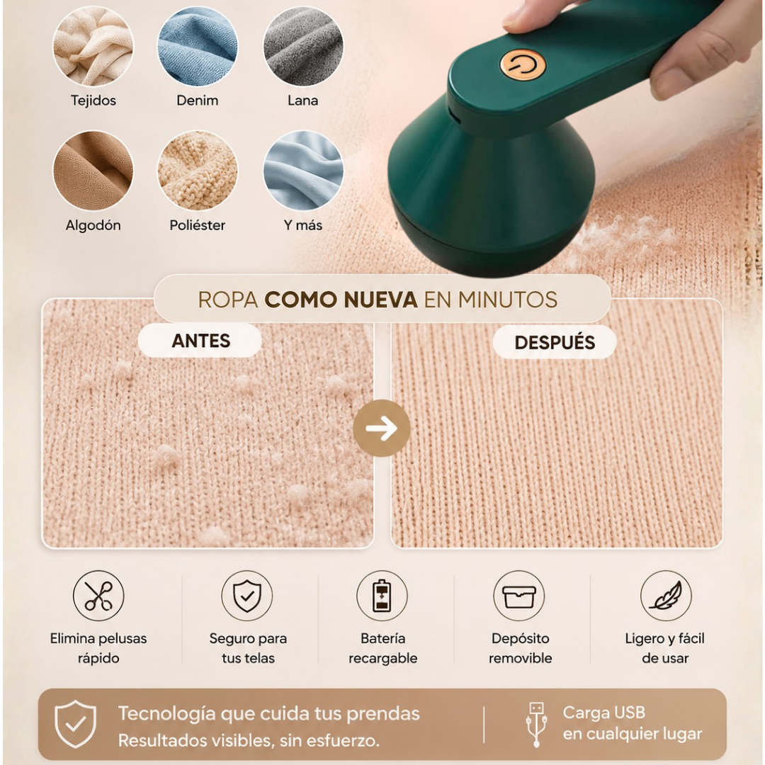 Removedor Pelusa Recargable Usb