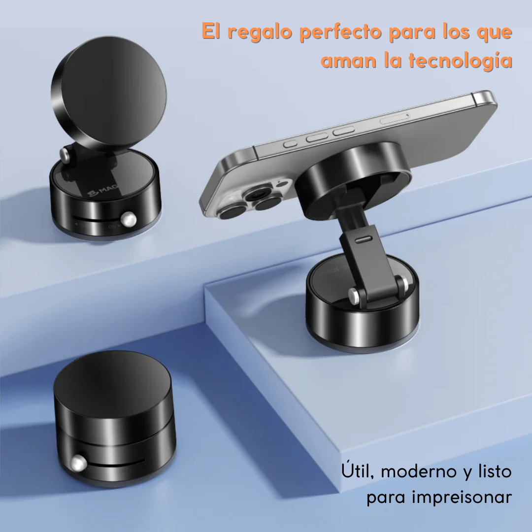 Stick&Hold – Soporte Magnético Reutilizable / Pega, despega y disfruta de manos libres todo el día