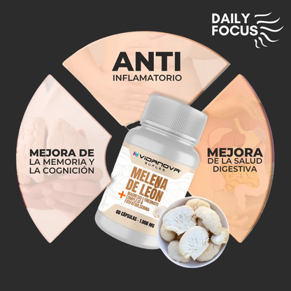 DailyFocus Melena de León Fortificada – Enfoque y energía para cada día